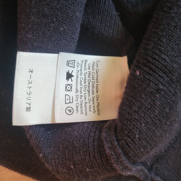 Eddie Bauer Mens XL Navy Blue Cotton Long Sleeve Polo Shirt - Picture 3 of 5